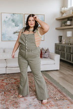 Load image into Gallery viewer, Olivia Control Top Release Hem Overalls in Olive by Judy Blue
