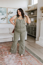 Load image into Gallery viewer, Olivia Control Top Release Hem Overalls in Olive by Judy Blue
