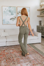 Load image into Gallery viewer, Olivia Control Top Release Hem Overalls in Olive by Judy Blue
