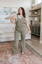 Load image into Gallery viewer, Olivia Control Top Release Hem Overalls in Olive by Judy Blue
