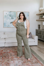 Load image into Gallery viewer, Olivia Control Top Release Hem Overalls in Olive by Judy Blue
