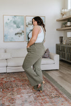 Load image into Gallery viewer, Olivia Control Top Release Hem Overalls in Olive by Judy Blue
