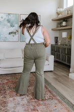 Load image into Gallery viewer, Olivia Control Top Release Hem Overalls in Olive by Judy Blue
