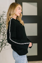 Load image into Gallery viewer, One Stitch at a Time Pullover in Black
