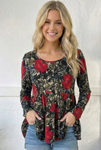 Load image into Gallery viewer, Scarlet Meadow Babydoll Blouse
