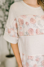 Load image into Gallery viewer, Painting the Roses Color Block Relaxed Top
