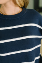 Load image into Gallery viewer, Parallel Lives Drop Shoulder Casual Top in Navy
