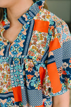 Load image into Gallery viewer, Pardon Me Patchwork Puff Sleeve Blouse
