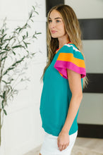 Load image into Gallery viewer, Perfect Playlist Color Block Sleeve Top
