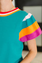 Load image into Gallery viewer, Perfect Playlist Color Block Sleeve Top
