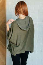 Load image into Gallery viewer, Perfectly Poised Hooded Poncho in Olive
