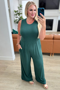 Round Neck Sleeveless Jumpsuit (2 color options)