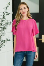 Load image into Gallery viewer, Pink and Perfect Ruffle Sleeve Top
