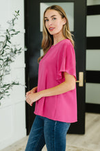 Load image into Gallery viewer, Pink and Perfect Ruffle Sleeve Top
