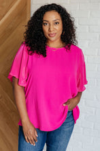 Load image into Gallery viewer, Pink and Perfect Ruffle Sleeve Top
