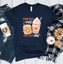 Load image into Gallery viewer, Pumpkin Spice &amp; Everything Nice Graphic T-Shirt
