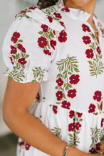 Load image into Gallery viewer, Quiet Life Notch Neck Tiered Dress in White

