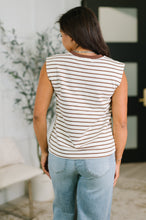 Load image into Gallery viewer, Quite Intimately Striped Muscle Tee in Brown
