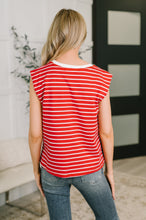 Load image into Gallery viewer, Quite Intimately Striped Muscle Tee in Red
