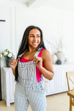 Load image into Gallery viewer, JUDY BLUE Railroad Stripe Overalls
