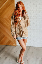 Load image into Gallery viewer, Rain, Rain Go Away Parachute Jacket in Camel
