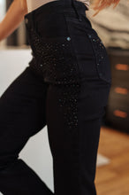 Load image into Gallery viewer, Reese Rhinestone Slim Fit Jeans in Black by Judy Blue
