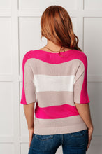 Load image into Gallery viewer, Rows Of Rose Short Sleeve Knit Top
