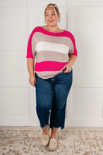 Load image into Gallery viewer, Rows Of Rose Short Sleeve Knit Top
