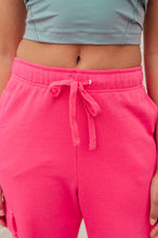 Load image into Gallery viewer, Run, Don&#39;t Walk Cargo Sweatpants in Flamingo Pink
