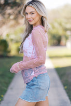 Load image into Gallery viewer, Pink Lace Embrace Top
