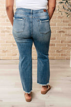 Load image into Gallery viewer, Sammy High Waist Distressed Crop Straight Leg Jeans by Judy Blue
