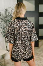 Load image into Gallery viewer, Sassy Season Split Neck Leopard Print Blouse
