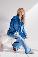 Load image into Gallery viewer, RISEN Sea Spray Frayed Jean Jacket
