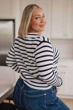 Load image into Gallery viewer, Self Improvement V-Neck Striped Sweater
