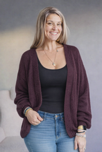 Load image into Gallery viewer, Senses of Cabernet Knit Cardigan
