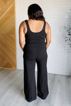 Load image into Gallery viewer, Shavasana Everyday Wide Leg Jumpsuit in Black
