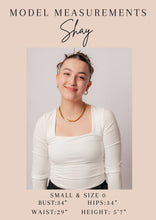 Load image into Gallery viewer, V-Neck Front Seam Sweater in Ivory
