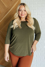 Load image into Gallery viewer, Signature Classic Round Neck Top in Olive
