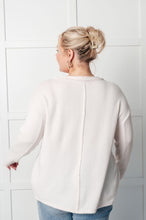 Load image into Gallery viewer, Simple Silhouette Brushed Hacci Sweater in Sand Beige
