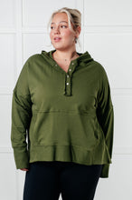 Load image into Gallery viewer, Simple Snug Snap Hooded Pullover
