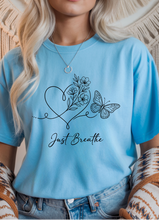 Load image into Gallery viewer, Just Breathe Graphic Tee (multiple color options)
