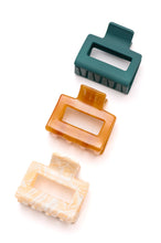 Load image into Gallery viewer, Small Square Claw Clip Set of 3
