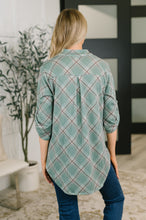 Load image into Gallery viewer, So It Goes Split Neck Plaid Top
