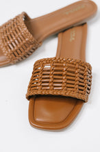 Load image into Gallery viewer, Stair Cognac Woven Slip On Sandal

