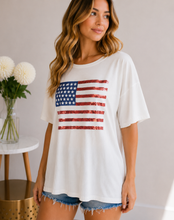 Load image into Gallery viewer, Stars, Stripes &amp; Sparkle Top
