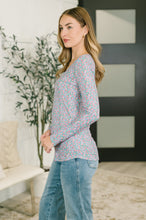 Load image into Gallery viewer, Stop and Smell the Flowers Scoop Neck Henley
