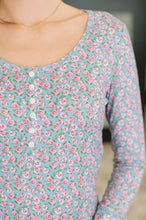 Load image into Gallery viewer, Stop and Smell the Flowers Scoop Neck Henley
