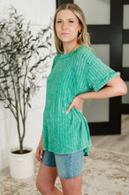 Load image into Gallery viewer, Sunday's Bestie Mineral Wash Top in Kelly Green

