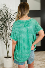 Load image into Gallery viewer, Sunday's Bestie Mineral Wash Top in Kelly Green
