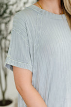 Load image into Gallery viewer, Sunday's Bestie Mineral Wash Top in Light Grey
